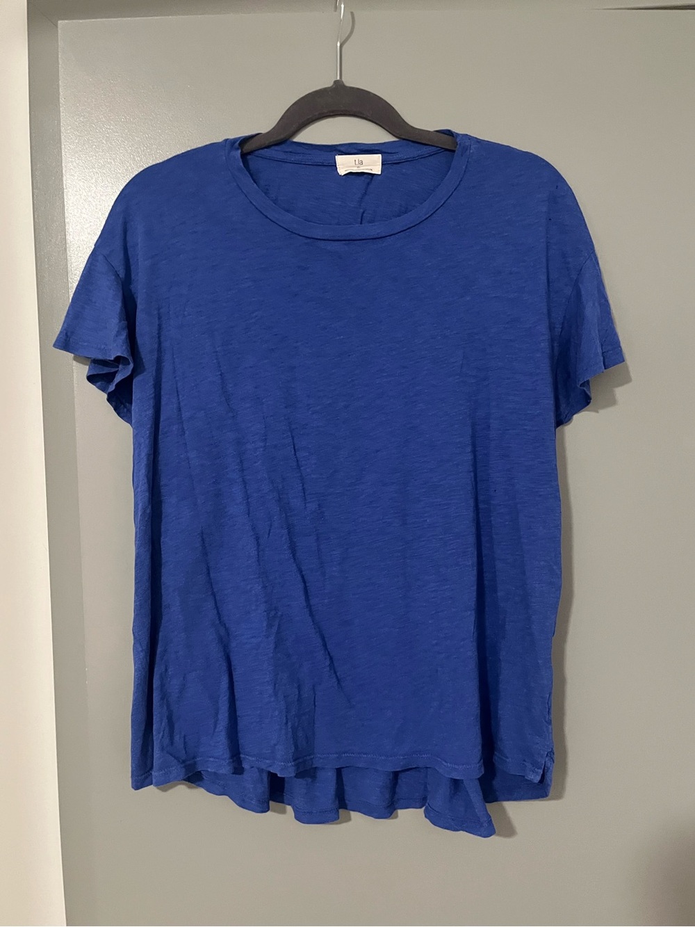 Anthropologie Blue Short Sleeve Crewneck Tee